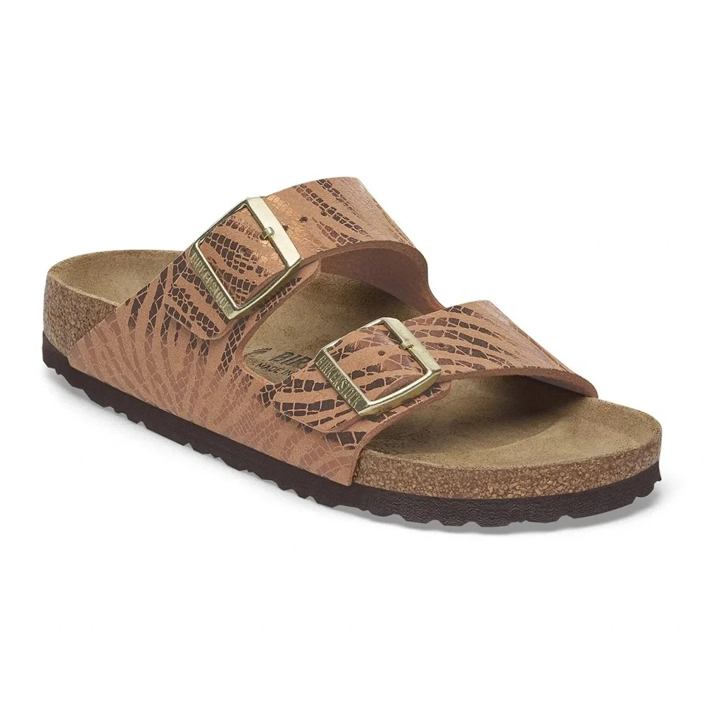 Birkenstock Arizona Synethics Pecan Zebra Print Sandal - Picture 5 of 8